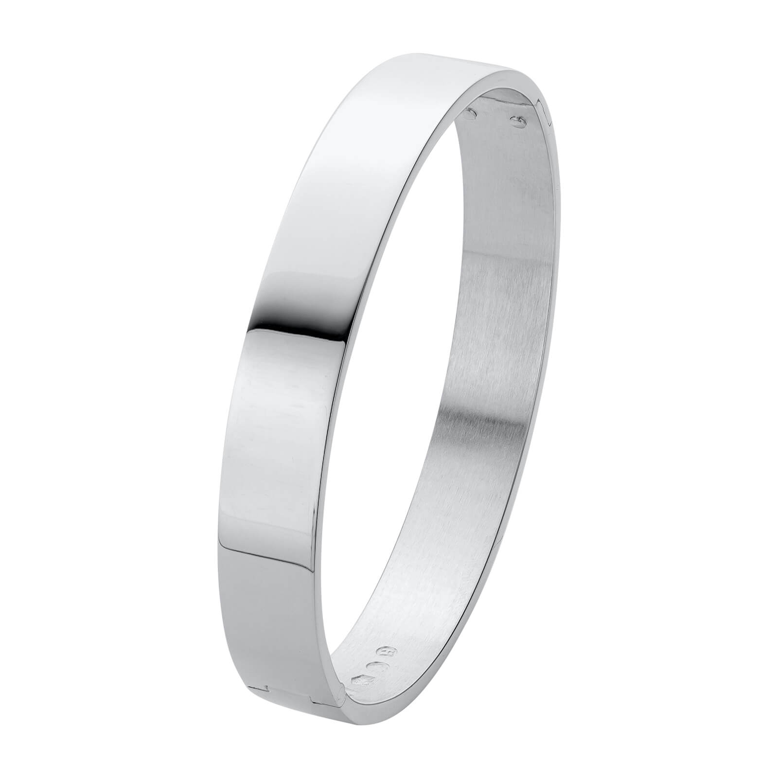 Zilveren bengel armband recht glad