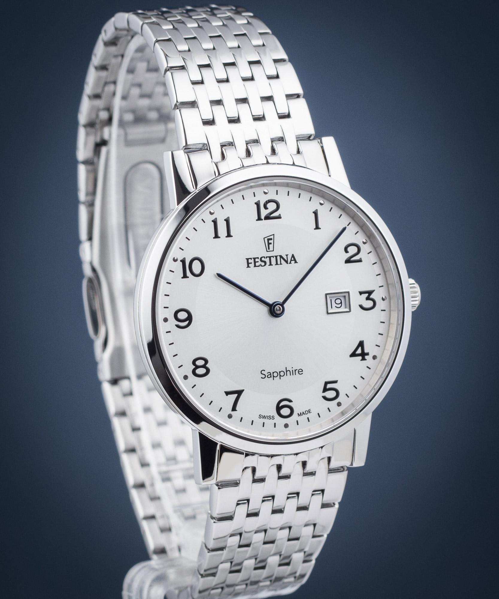 De Festina F20020/1 herenhorloge is een waar kunstwerk. Met zijn stalen kast en saffierglas is dit horloge een toonbeeld van de hoogste kwaliteit en verfijning. Bovendien geeft de stalen band het een vleugje elegantie en onderscheid, waardoor het perfect is voor elke gelegenheid.

Festina horloges staan bekend om de perfecte mix van elegantie en functionaliteit. Elk van hun ontwerpen is een voorbeeld van constante technologische innovatie en een zorgvuldige aandacht voor detail. Bovendien is hun prijs-kwaliteitverhouding uitstekend, waardoor ze een ideale keuze zijn voor degenen die op zoek zijn naar een hoogwaardig horloge tegen een betaalbare prijs. Kortom, de Festina F20020/1 is een perfecte keuze voor degenen die op zoek zijn naar een elegant en verfijnd horloge dat hen begeleidt op al hun avonturen.

