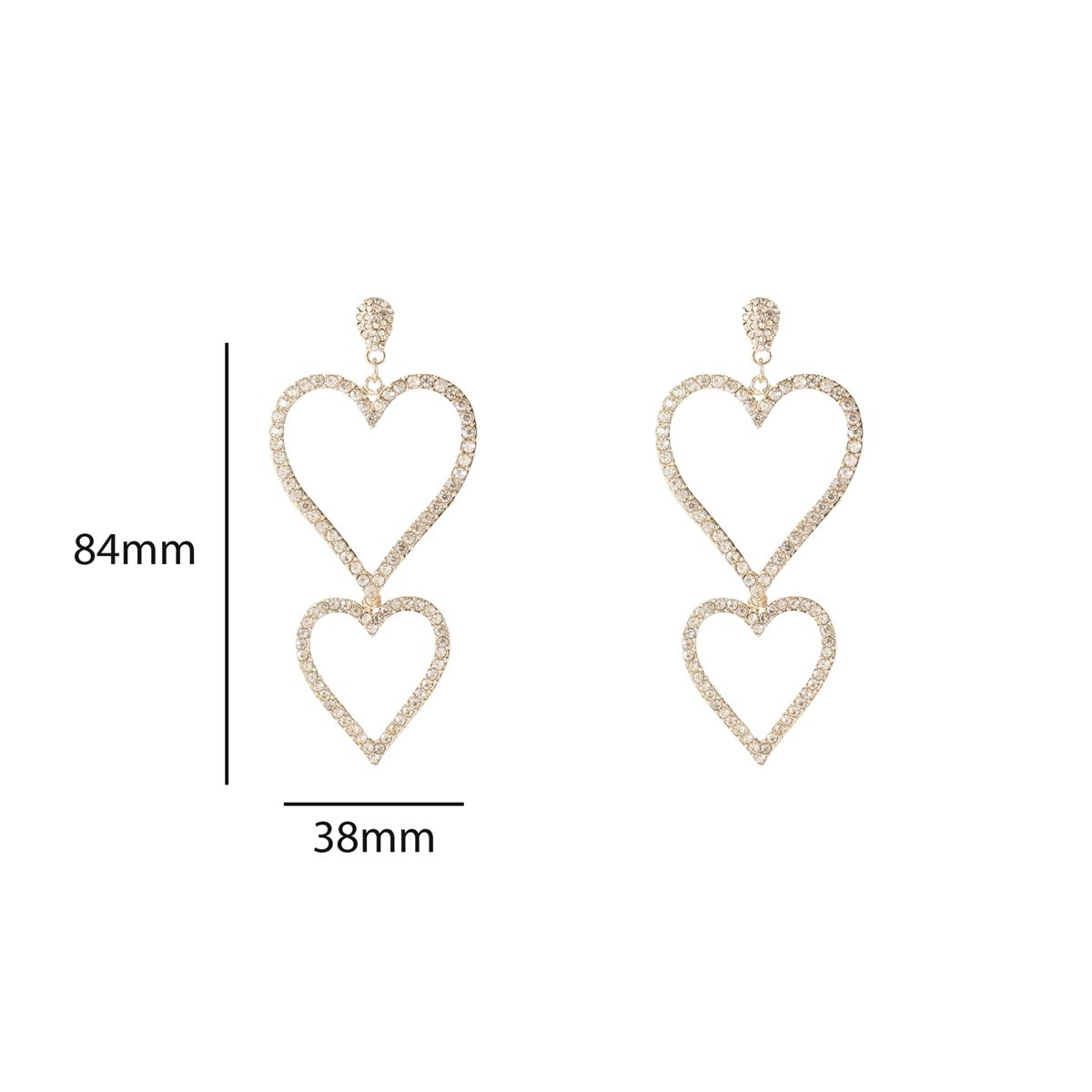 De Day & Eve Oorstekers Open Heart Dangle - 14K + Champagne E55158-3 zijn elegante stud oorbellen gemaakt van 14-karaats goud met een open hartontwerp en champagne accenten. Perfect voor zowel alledaags als formeel gebruik. Draag ze gerust met je haar opgestoken om de details te laten opvallen. Een verfijnde toevoeging aan elke sieradencollectie.
