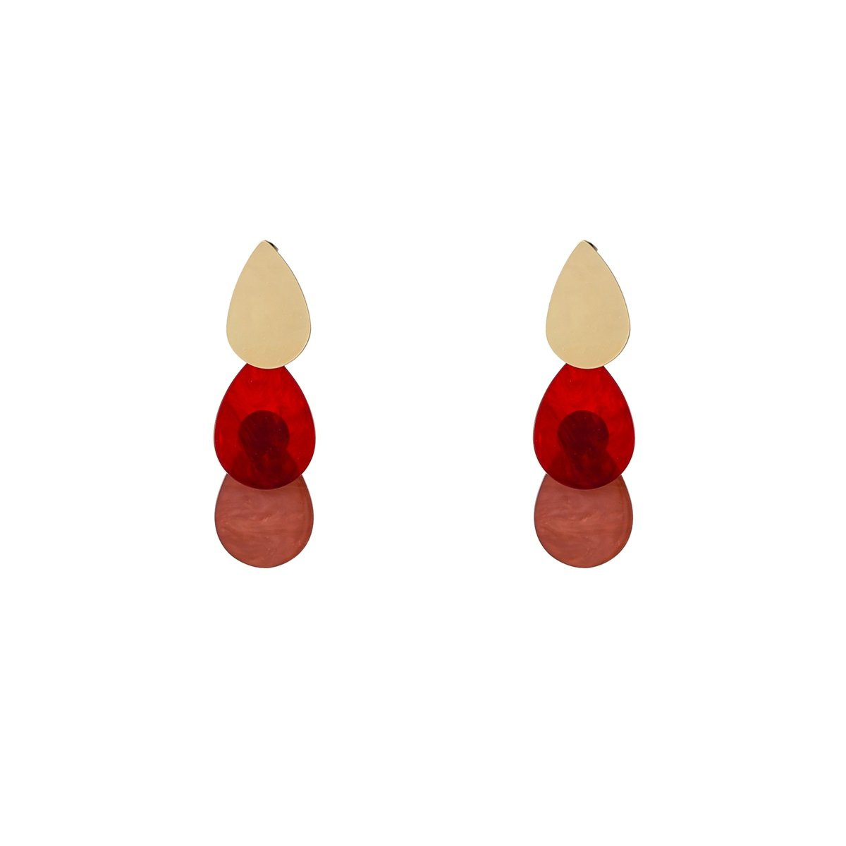 De Day & Eve Oorstekers Drop Dangle - Red E55023-3 zijn elegante stud oorbellen, ontworpen voor een stijlvolle look. Met hun opvallende rode kleur voegen ze een vleugje verfijning toe aan elke outfit. Ideaal te combineren met zowel casual als formele kleding voor een verfijnde uitstraling. Draag ze met opgestoken haar om de schitterende details te benadrukken.