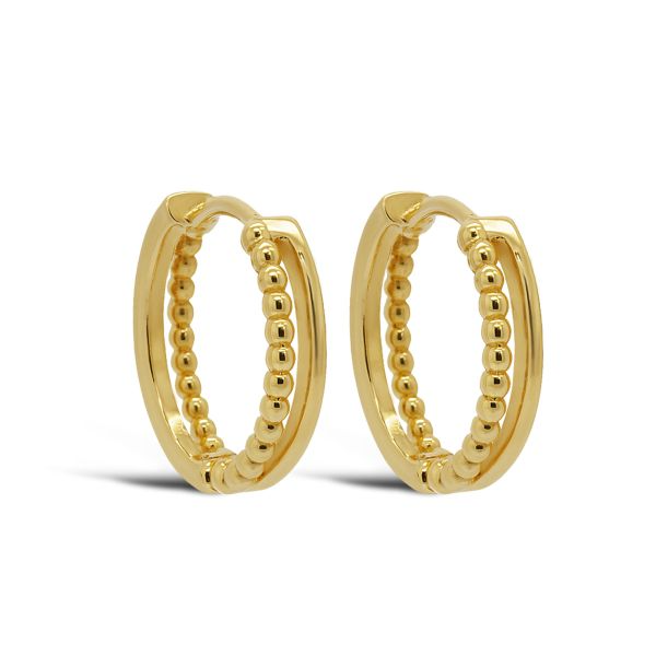 Karma oorringen ROSY dots | zilver verguld | 16mm | H675GP