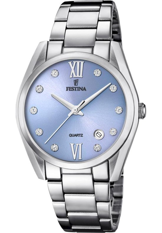 De Festina F16790/B dameshorloge is een waar juweeltje in de horlogerie. De stalen kast en mineraalglas, gecombineerd met een stalen band, maken het tot een accessoire van hoge kwaliteit en duurzaamheid.

Festina horloges staan bekend om hun elegantie en functionaliteit, en dit model is geen uitzondering. Het merk onderscheidt zich door het aanbieden van onderscheidende ontwerpen en constante technologische innovatie, wat zorgt voor een unieke ervaring voor de gebruiker. Bovendien is de prijs-kwaliteitverhouding van Festina horloges uitstekend, waardoor ze een ideale keuze zijn voor degenen die op zoek zijn naar een hoogwaardig horloge tegen een betaalbare prijs. Kortom, de Festina F16790/B is een verstandige keuze voor elke vrouw die op zoek is naar een verfijnd en kwalitatief accessoire.