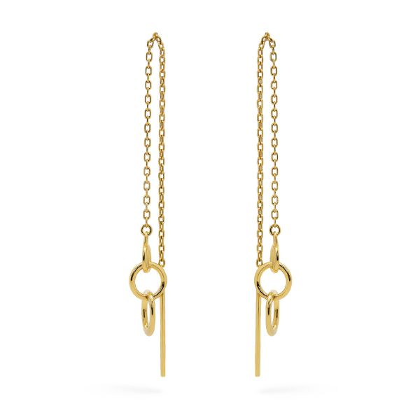 Karma pull trough NIA open circle | zilver verguld | P38GP