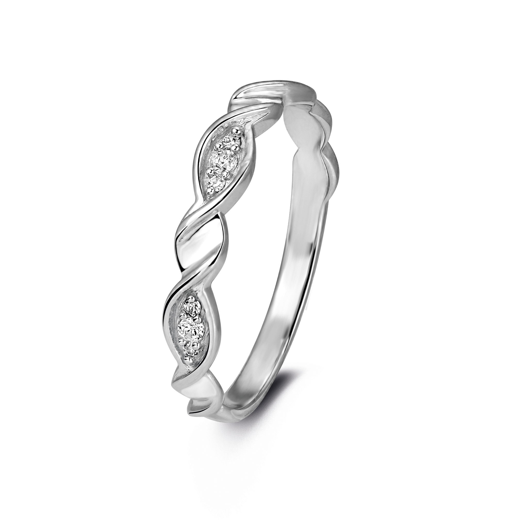 629.724.50. Rosa Di Luca zilveren damesring met zirkonia. 