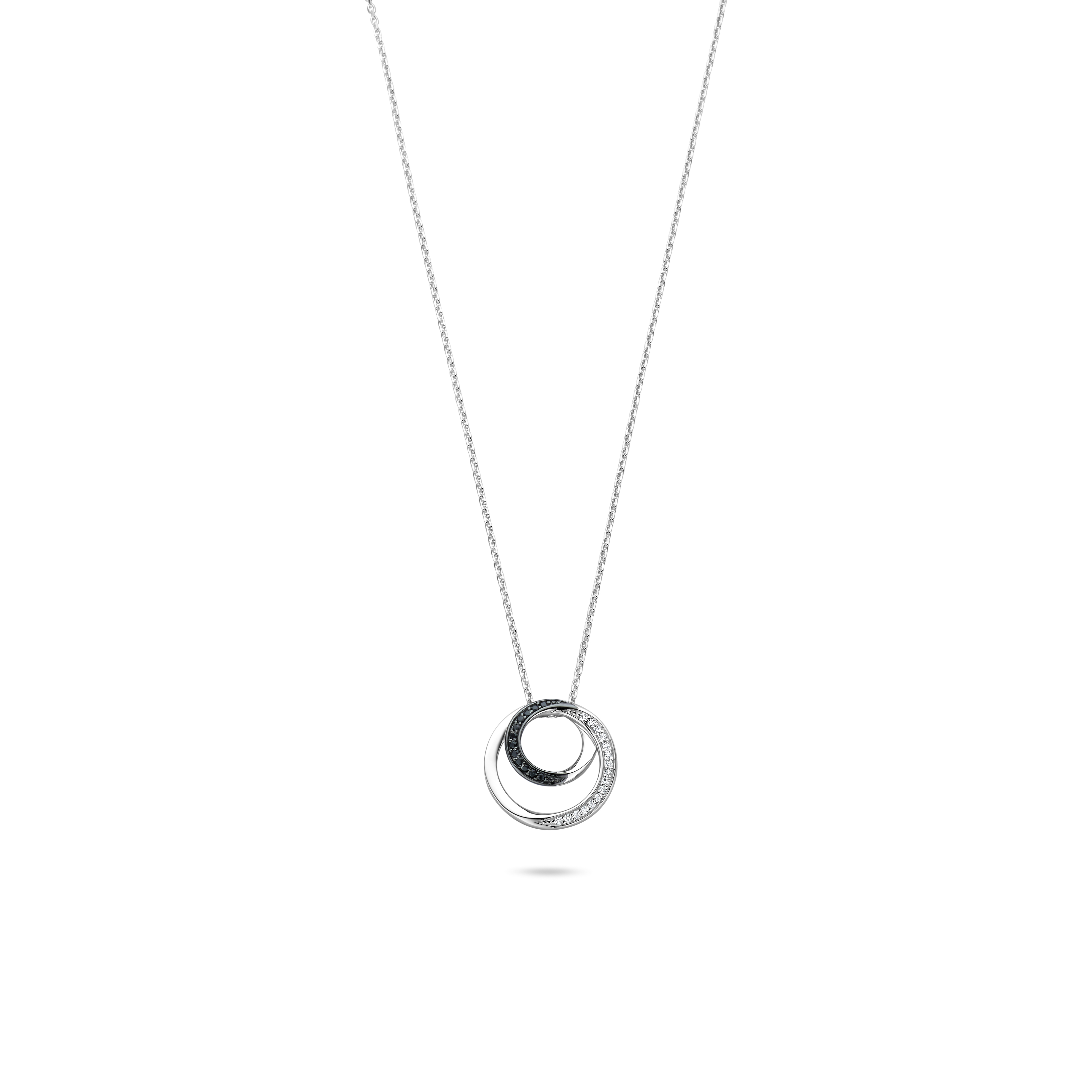 Hanger Rosa di Luca zirkonia’s zwart/wit