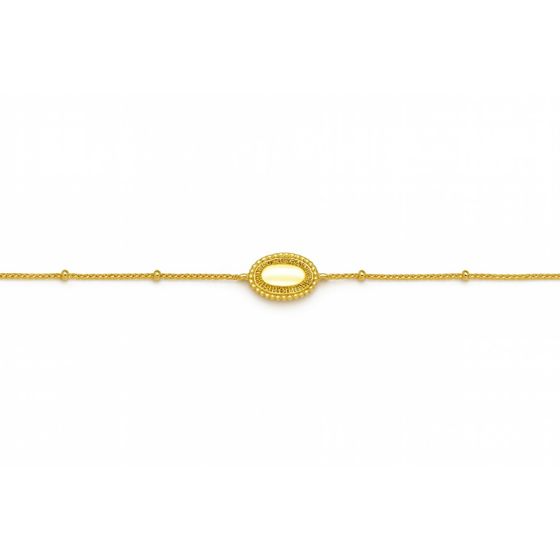 zilveren Karma armband, ALICEE Coin Goldplated