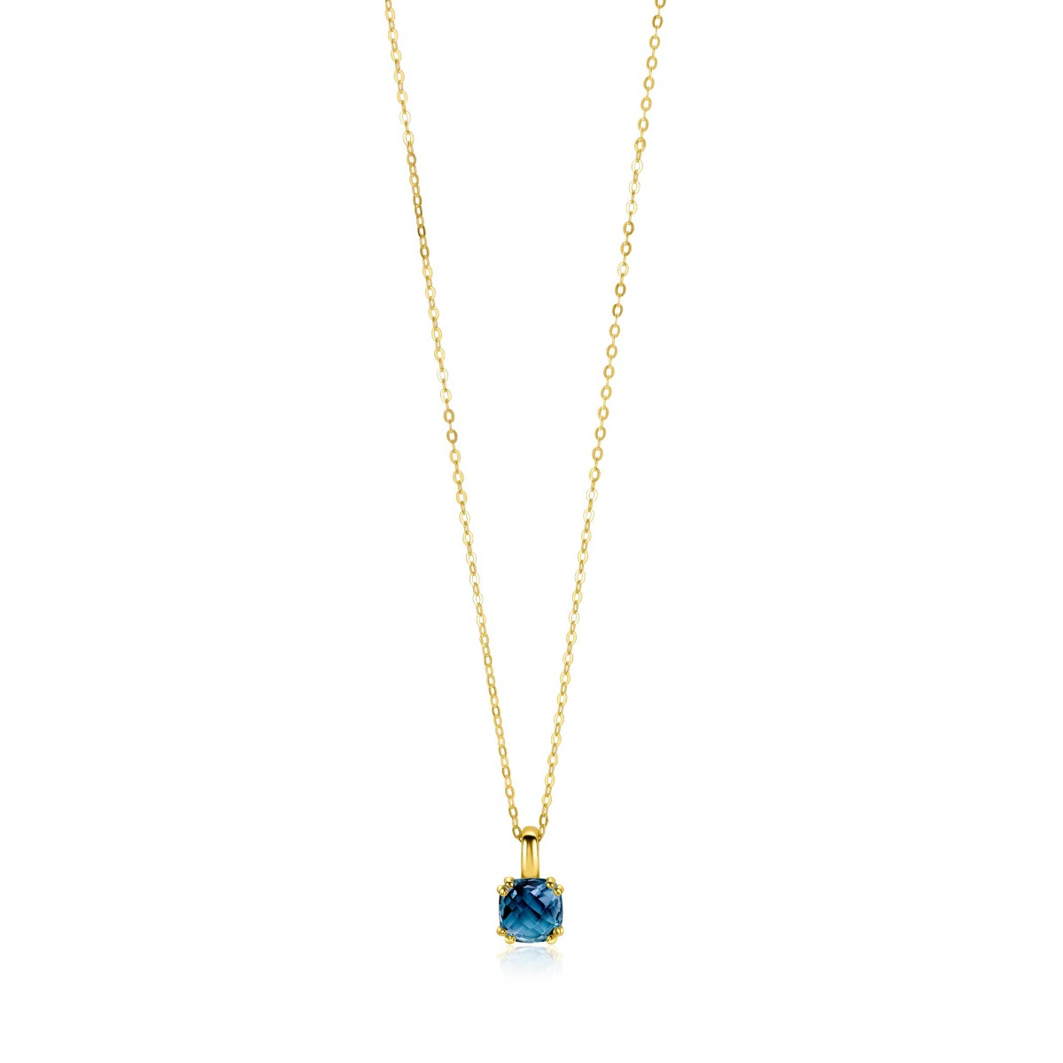 ZINZI GOLD collier model ZGC537 is uitgerust met een elegante London Blue Topaas hanger. Dit sieraad van het merk ZINZI straalt luxe en verfijning uit. Draag deze ketting als opvallend solo-item of combineer met andere fijne kettingen voor een gelaagde look. Perfect voor zowel dagelijks gebruik als speciale gelegenheden.