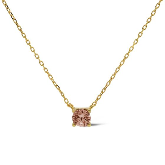 zilveren Karma collier, TESS Goldplated CARARMEL