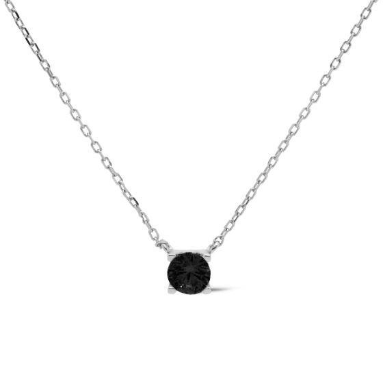 zilveren Karma collier, TESS Silver BLACK