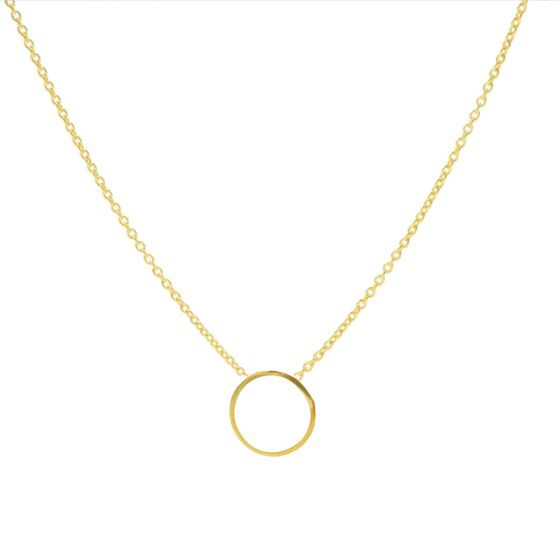 zilveren Karma collier, Circle Goldplated