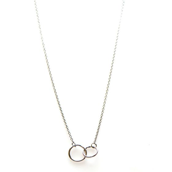 zilveren Karma collier, Double Circle Silver