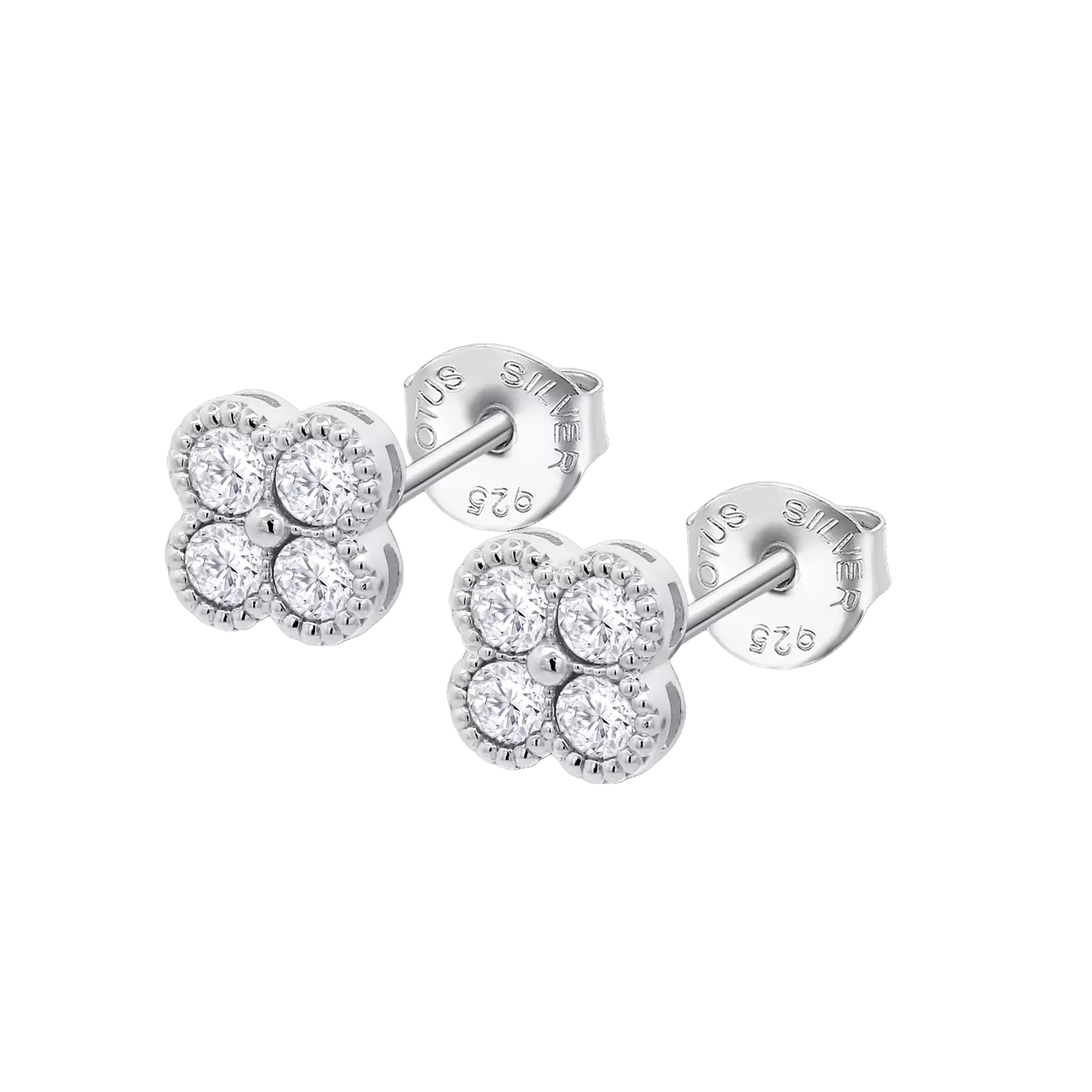 LOTUS SILVER DAMES ZILVER OORBELLEN LP1612-4/1