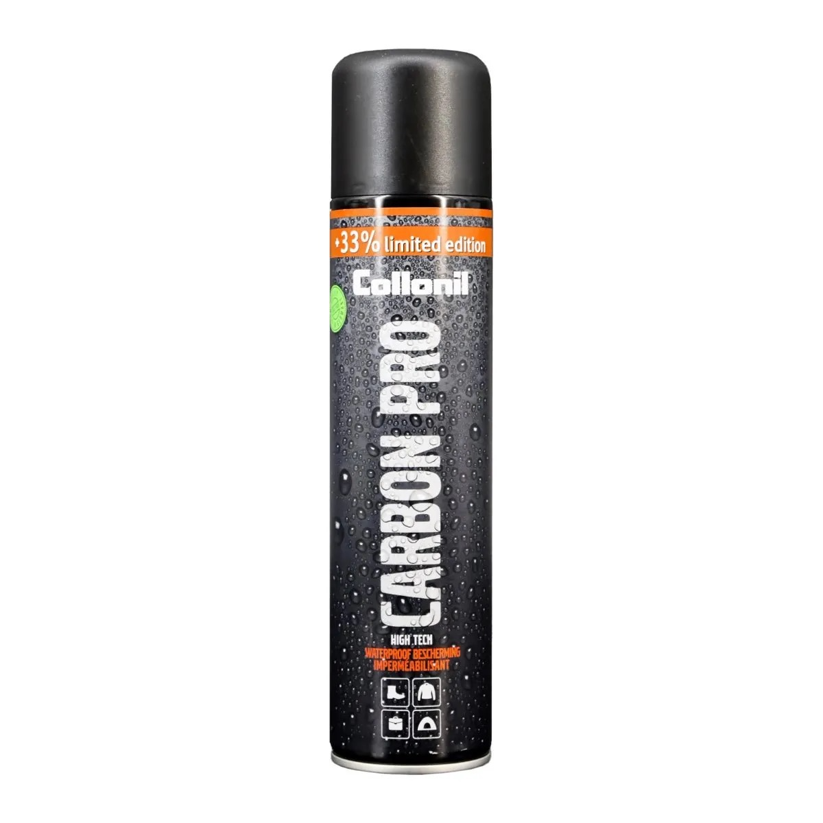 Collonil Carbon Pro – Impregneerspray 400ml | Krachtige Bescherming voor Alle Materialen

De Collonil Carbon Pro is dé toonaangevende impregneerspray op basis van innovatieve carbon-technologie. Deze premium spray werkt als een onzichtbaar membraan, dat je schoenen, tassen en kleding langdurig beschermt tegen vocht, regen en vuil, zonder het materiaal af te sluiten.

Dankzij de spray-on membrane technologie behouden behandelde producten hun ademend vermogen, terwijl waterdruppels eenvoudig van het oppervlak afrollen – als parels. Geschikt voor alle materialen, waaronder leer, suède, nubuck, textiel, mesh en high-tech materialen.

Voordelen van Carbon Pro:

Waterdicht en vuilafstotend – bescherming tegen regen, sneeuw en modder

Langdurige werking – tot wekenlange bescherming na één behandeling

Ademend – laat materialen ventileren zoals bedoeld

Geschikt voor alle materialen – ideaal voor schoenen, jassen, tassen en sportkleding

Eenvoudig aan te brengen – spray gelijkmatig vanaf 30 cm afstand

Inhoud:

300 ml + 33% extra = 400 ml totaal

Perfect voor wie zijn favoriete producten in topconditie wil houden, ongeacht het weer. Collonil Carbon Pro is een onmisbare toevoeging aan je schoen- en lederonderhoud.