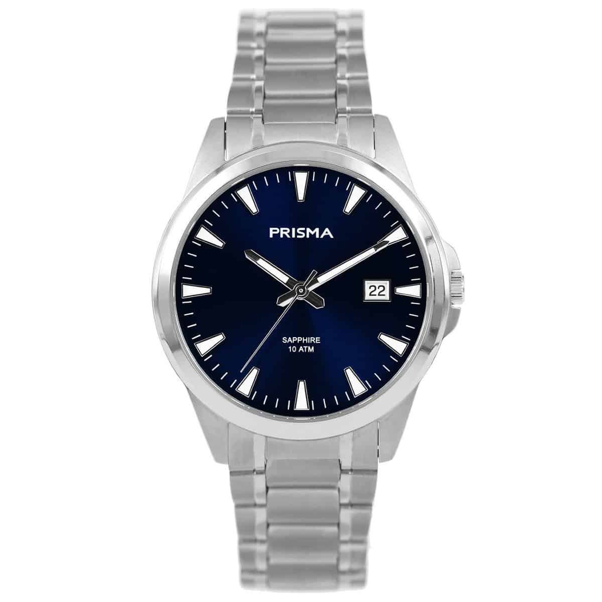 Prisma horloge 1719 heren titanium saffierglas 10 ATM 

Algemeen
Geslacht: heren
Model: P.1719

Voordelen
- band titanium zilver
- wijzerplaat blauw met zilvere streepjes
- geschikt voor mensen met een allergie
- draagcomfort door licht gewicht
- boven gem. waterdicht: zwemmen/duiken
- glas is zeer krasvast
- ook voor brede pols (max. 221 mm)
- quartz
- maat kast 40mm (breedte) 8,5mm (dikte)