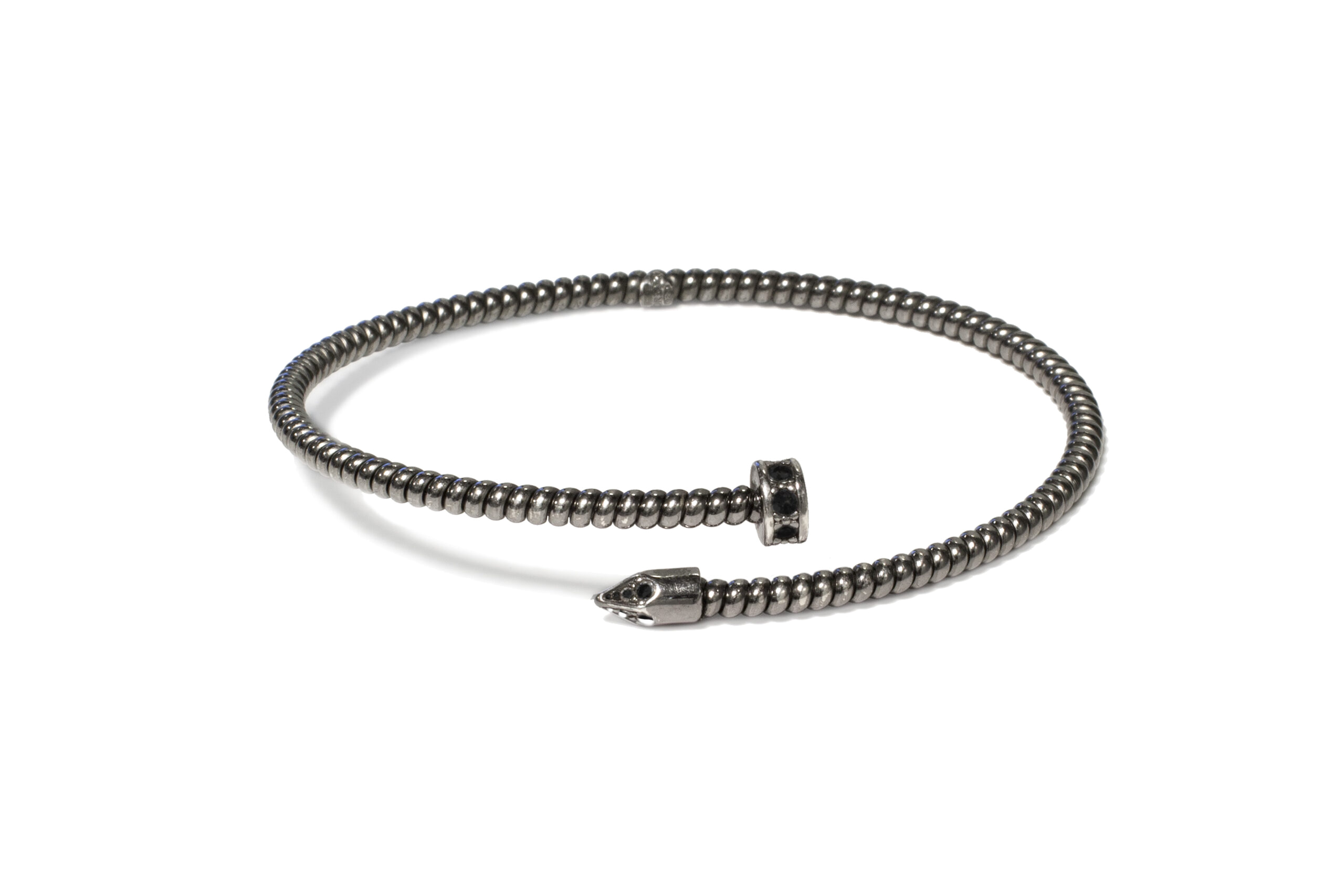 Borsari armband Zilver zwart. Deze armband is tijdloos kan elke dag gedragen worden.