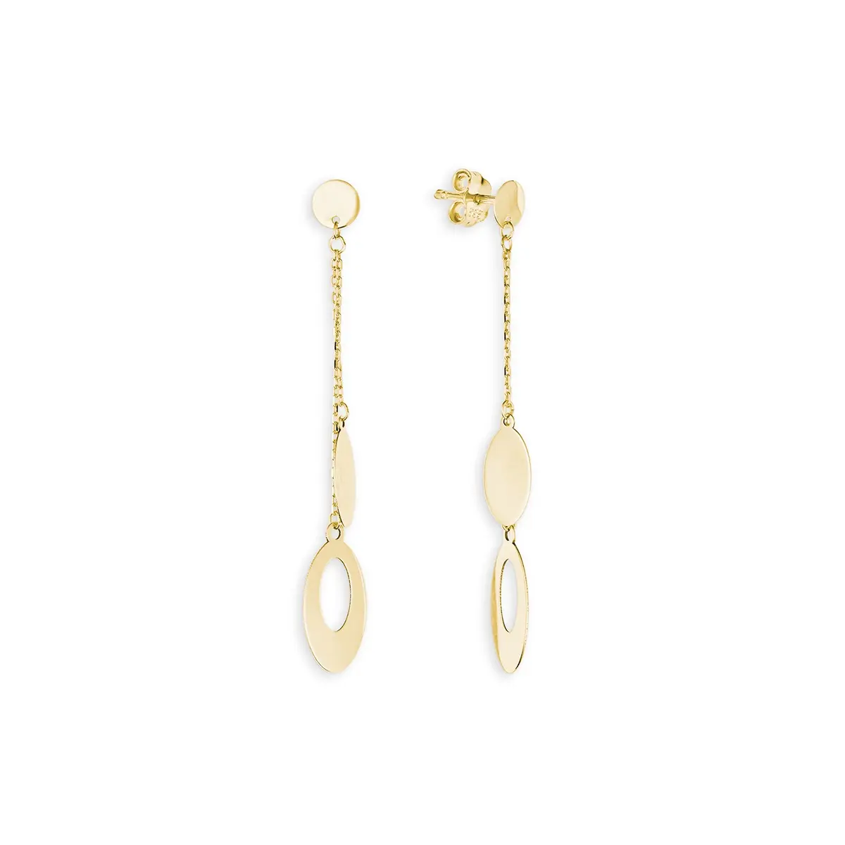 14k gouden oorstekers hangend