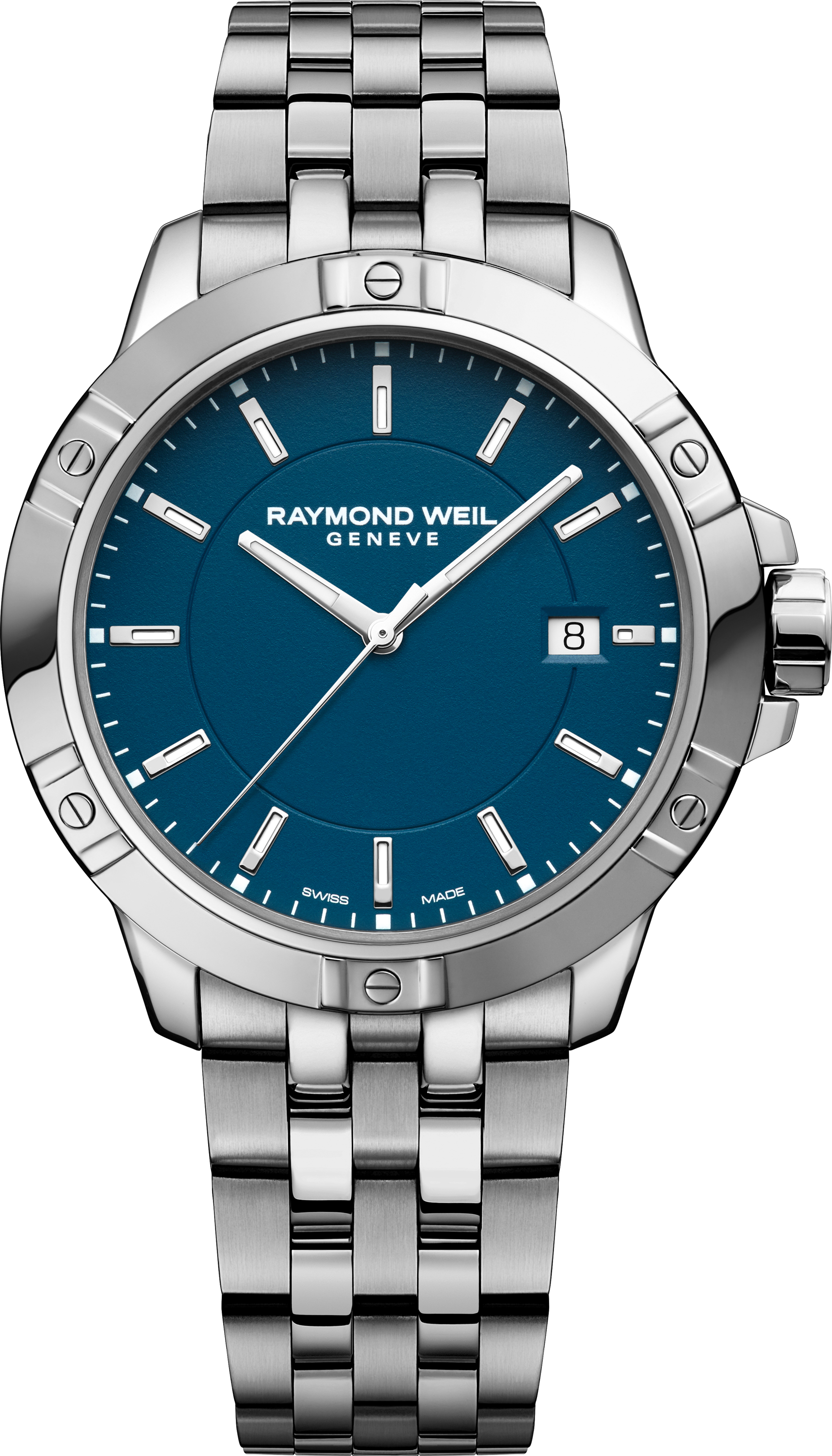 Dit is een horloge van het merk Raymond Weil gemaakt voor heren.
De specificaties zijn als volgt:
Kastmaat: 41 mm
Kastdikte: 10 mm
Waterdichtheid: 30 ATM / 300 Meter / 1.000 Feet
Dit horloge heeft de volgende functies/eigenschappen:
Datumaanduiding