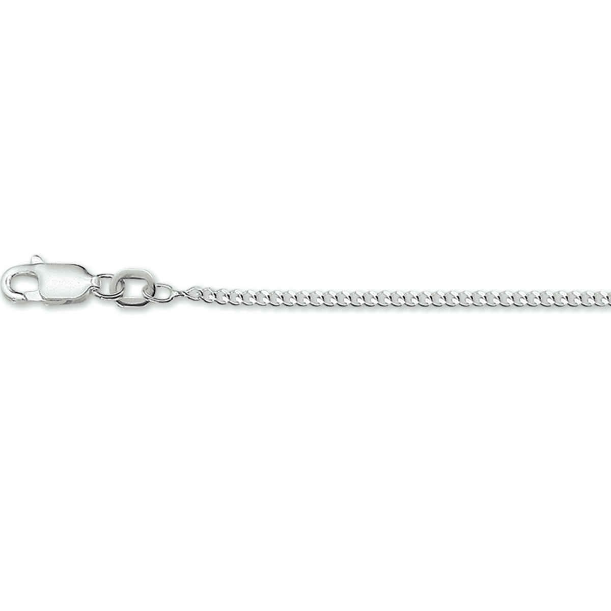 Zilveren collier met gourmette schakel. De schakelbreedte is 1.7mm.