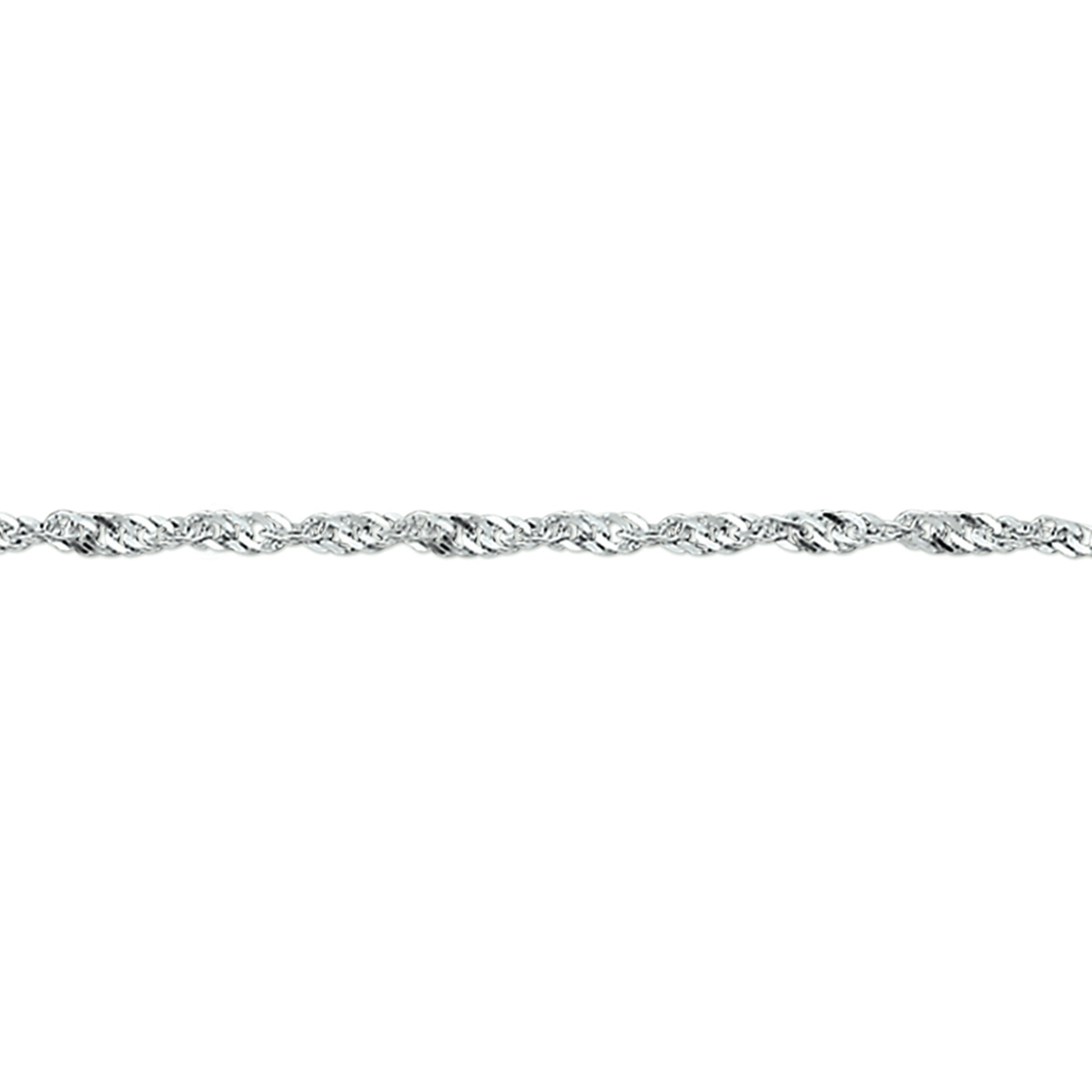 Zilveren Singapore Schakel Collier 45 cm  