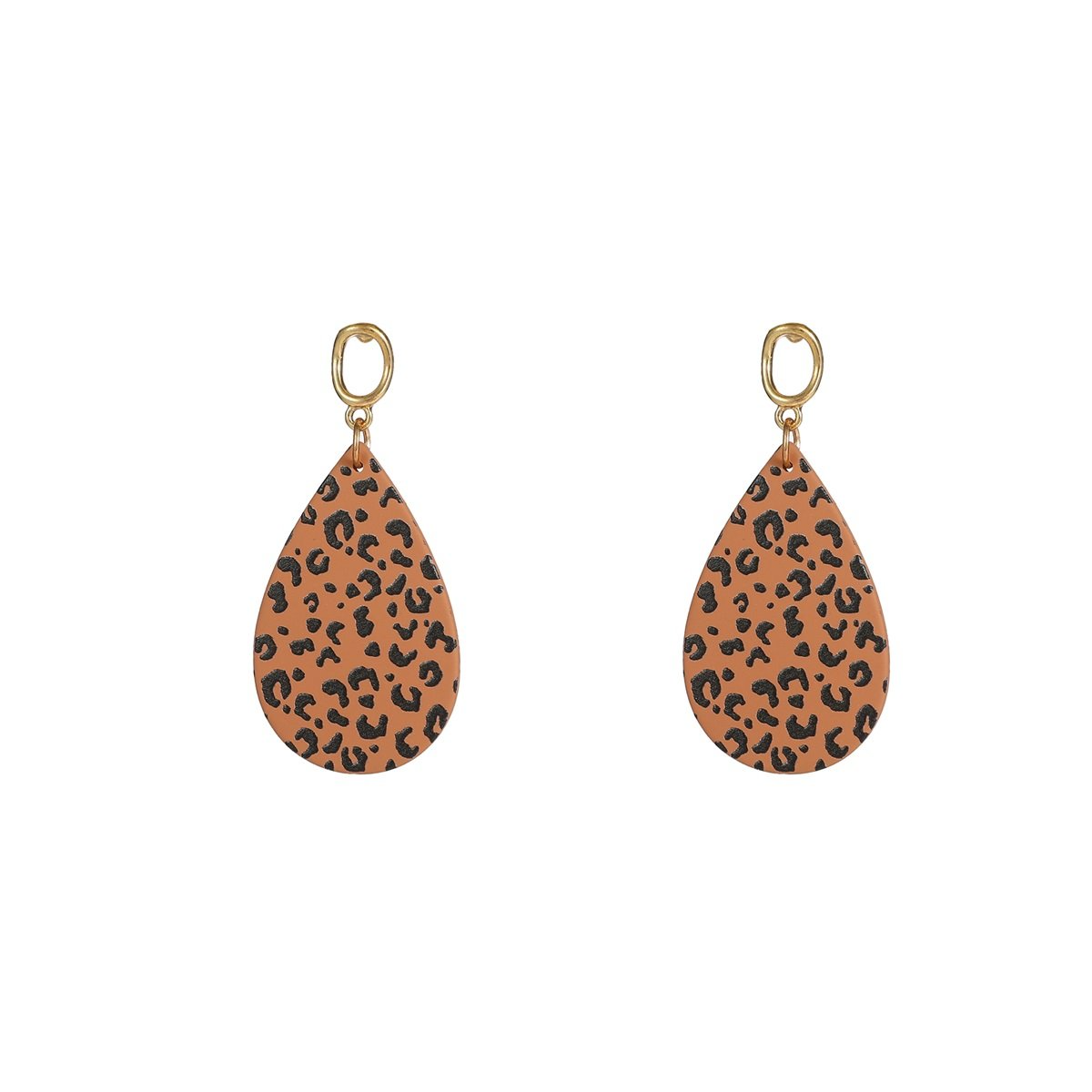 De Day & Eve oorstekers Drop Dangle - Brown Leopard model E55044-2 zijn stijlvolle studs met een unieke bruine luipaardprint, perfect voor elke gelegenheid. Draag ze met een nonchalante updo of een chique avondoutfit voor een verfijnde look. Perfect voor elke modestatement.