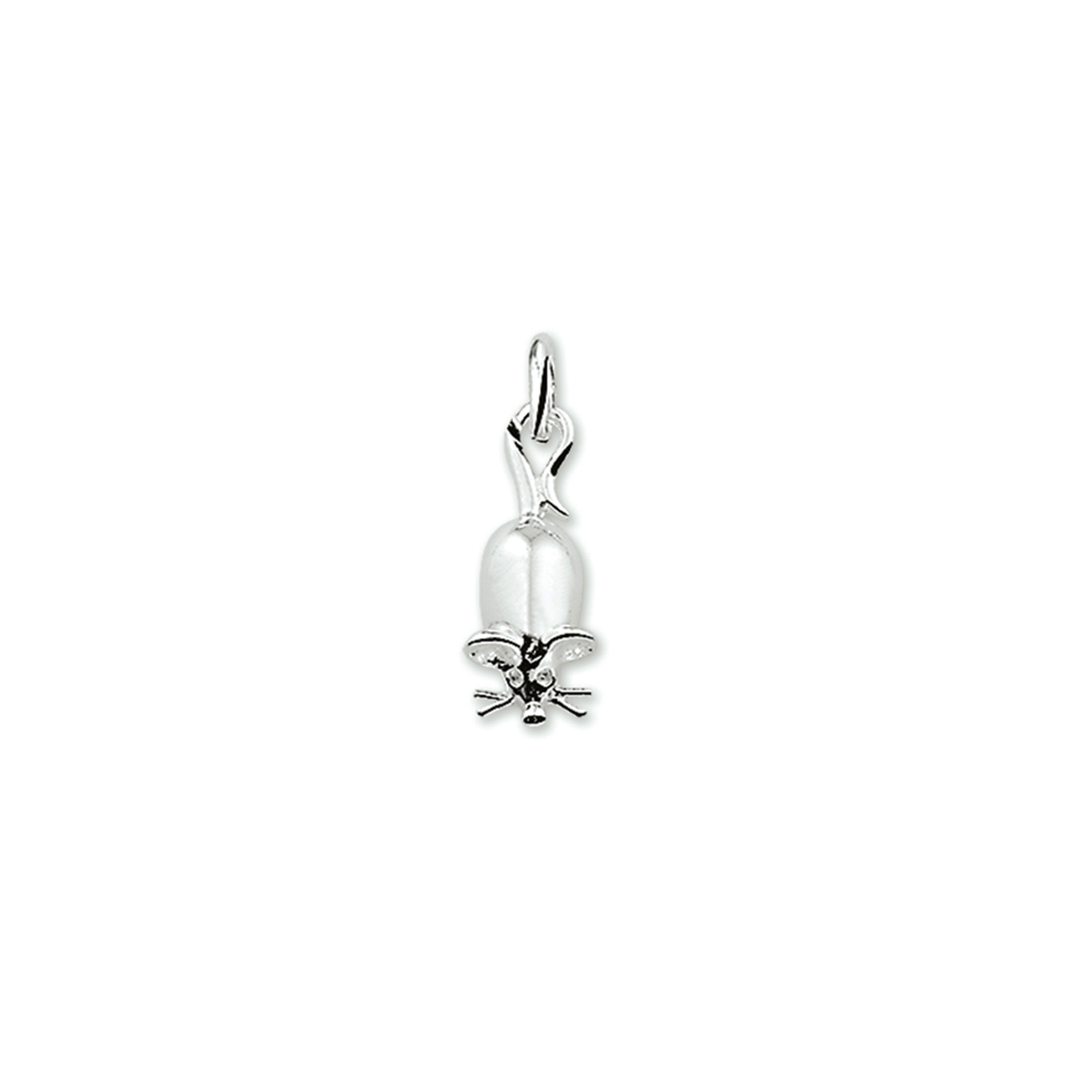 Deze charm is een prachtige zilverkleurige bedel gemaakt van rhodium-plated materiaal met een glanzende afwerking. Met een breedte van 7,5 mm en een gewicht van 0,88 gram, is het perfect als aanvulling op een armband of halsketting voor een elegante uitstraling. Draag het solo of gecombineerd voor een persoonlijk accent.