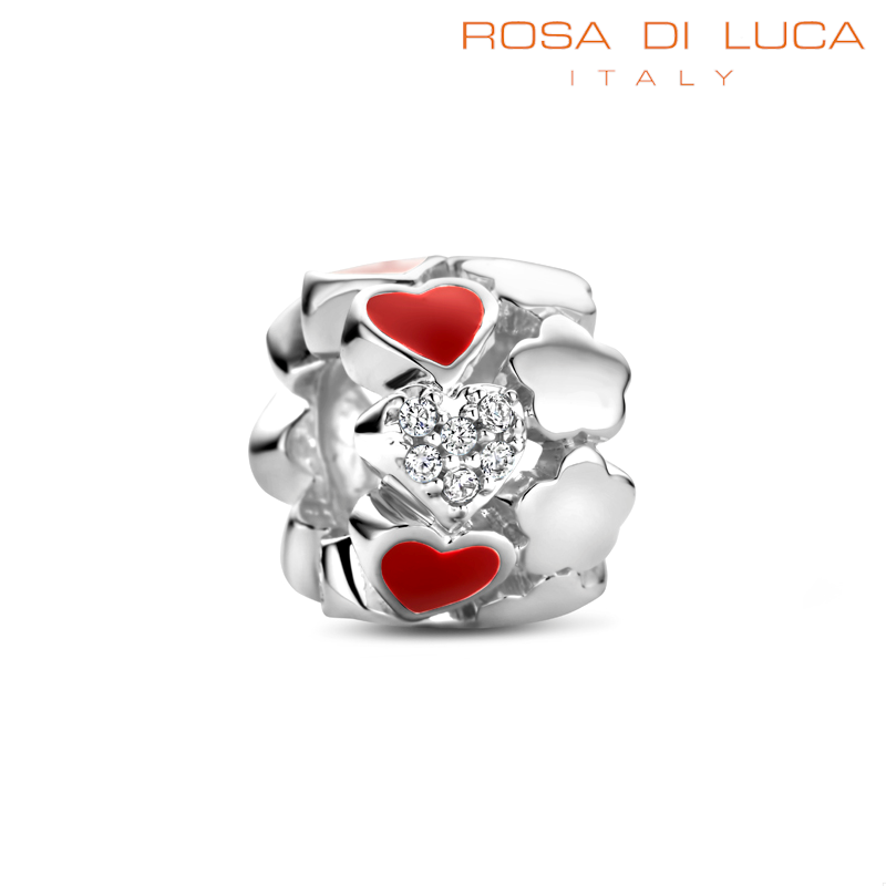 Rosa di Luca 667.001 Bedel met Hartjes met Rood