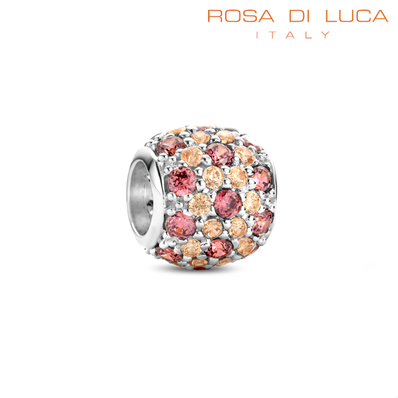 Rosa di Luca 664.007 Bedel met Zirkonia Roze en Champagne