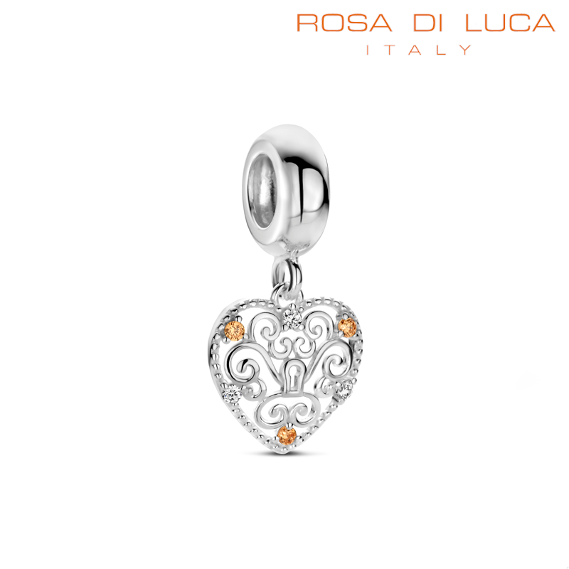 Rosa di Luca 668.008 Bedel Hart met Champagne Zirkonia