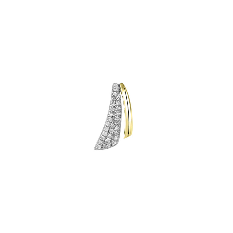 bicolor zilveren hanger 
