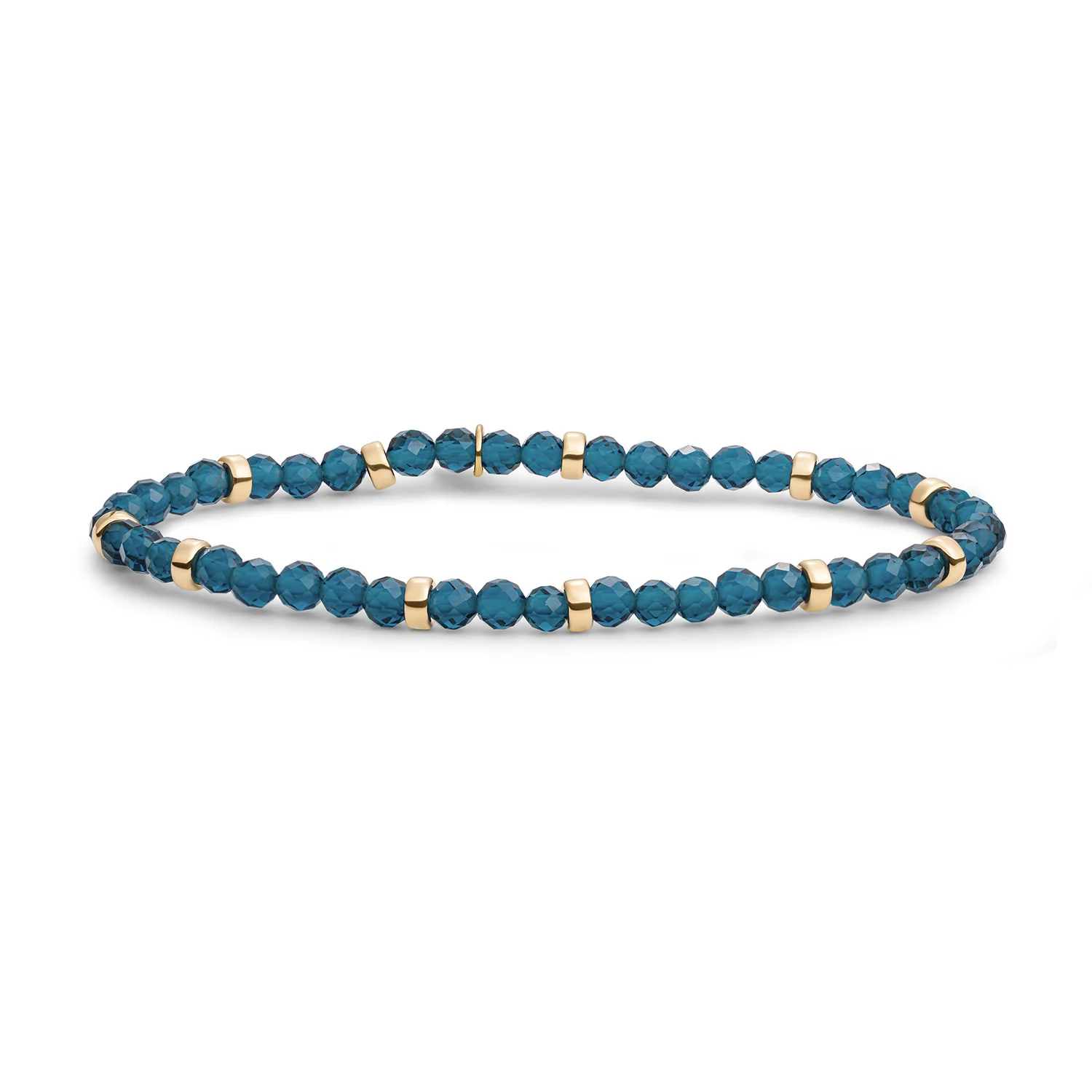 SPARKLING JEWELS ARMBAND OCEAN TOPAZ QUARTZ GOLD