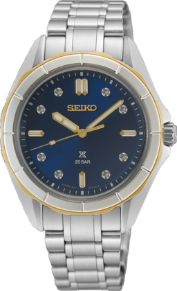 De PROSPEX LADIES QUARTZ SS BRACELET BLUE, model SUR620J1, is een elegante dameshorloge. Kenmerken: roestvrijstalen kast en armband, blauwe wijzerplaat met echte diamanten, saffierglas en analoge kwartsbeweging. Waterbestendig tot 20 bar. Perfect voor dagelijks gebruik en speciale gelegenheden. Stijlvol te dragen bij zowel formele outfits als casual kleding.