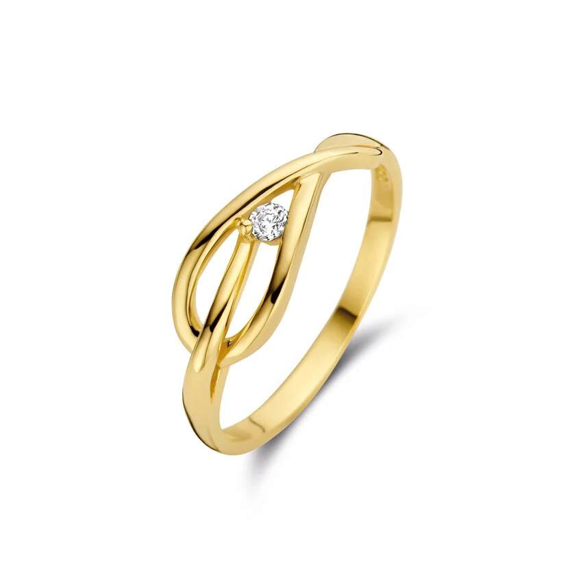 Gouden ring zirkonia Joy & Julia 