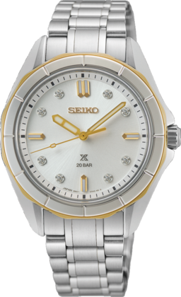De PROSPEX Dames Quartz horloge, modelnummer SUR618J1, heeft een elegante zilverkleurige roestvrijstalen armband en een witte wijzerplaat met echte diamanten. De ronde kast is 8,74 mm dik en heeft saffierglas. Het horloge is waterdicht tot 20 ATM en heeft een analoge kwartsbeweging. Perfect voor dagelijks gebruik en speciale gelegenheden. Draag met zilveren sieraden voor een verfijnde look.