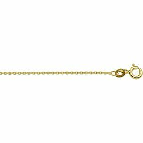 14 Karaat geel gouden anker collier. 50 cm lang.