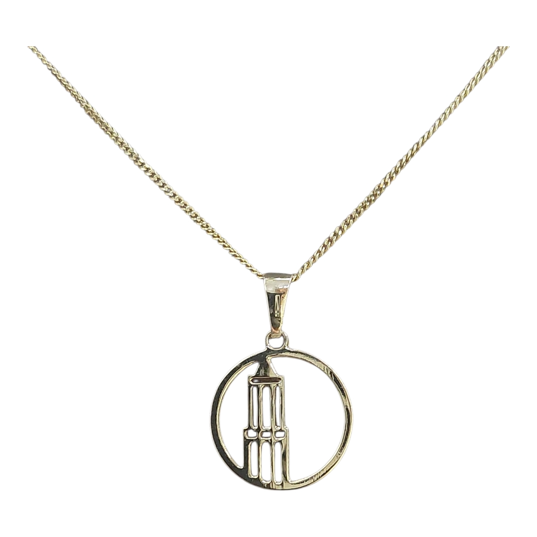 14kt gouden hanger van de Domtoren Utrecht 15mm