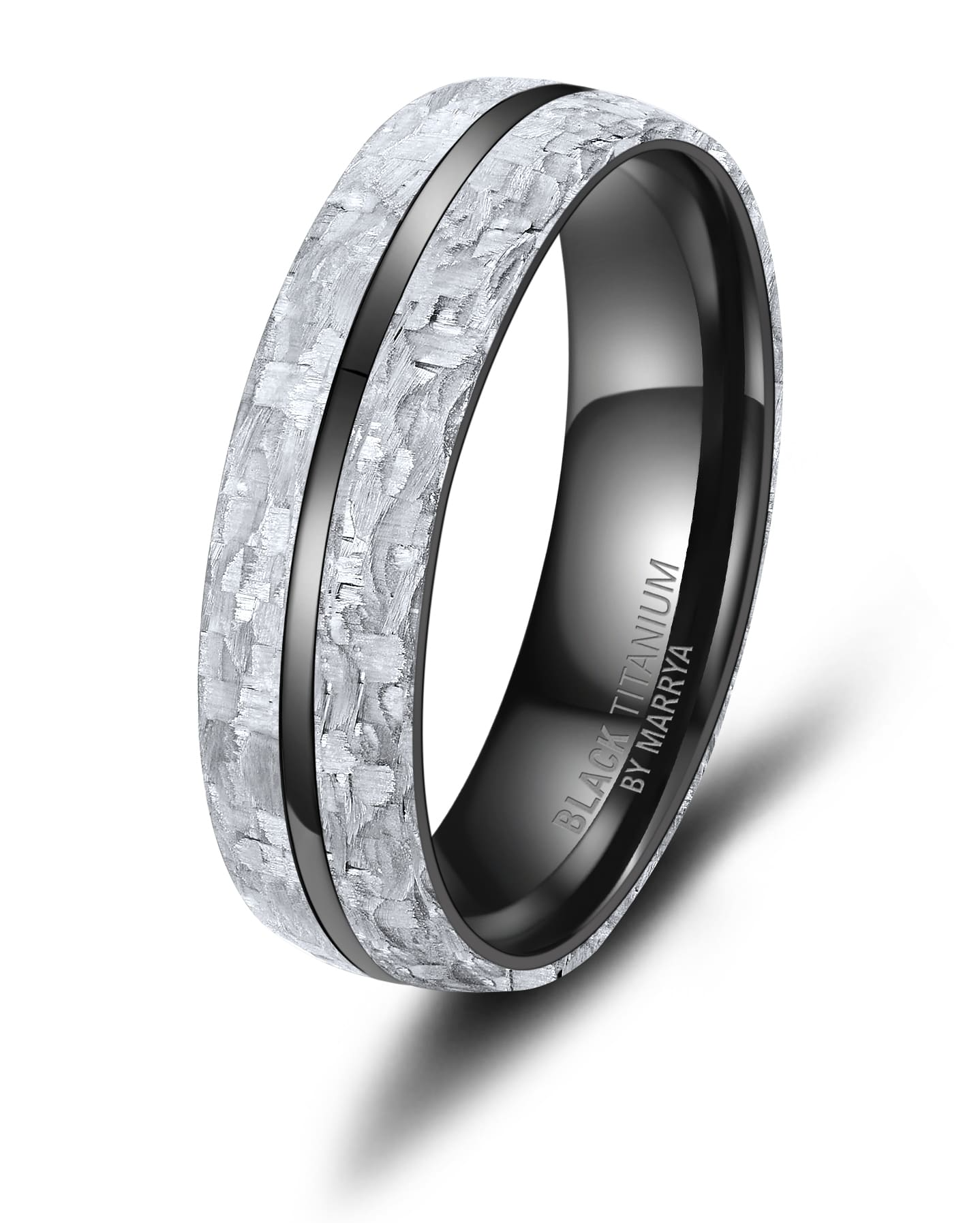 Marrya Black Titanium/Carbon ring H-BT-11-66
-Productie van hoge kwaliteit. Black Titanium bestaat uit 51% zirkonium en 49% titanium
-Black Titanium wordt zwart door een verwarmingsproces. Geen zwarte kleur door middel van coating.
-Hoge kwaliteit
-Black Titanium is een zeer licht en hard materiaal (extreme hardheid)
-Afwijkende maten ook leverbaar
-Zeer goede huidtolerantie
-Geen scherpe randen
-Alle ringen zijn aan de binnenkant gewelfd