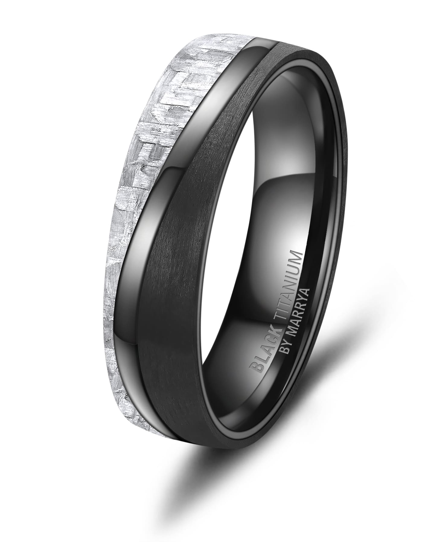 Marrya Black Titanium/Carbon ring H-BT-12-64
-Productie van hoge kwaliteit. Black Titanium bestaat uit 51% zirkonium en 49% titanium
-Black Titanium wordt zwart door een verwarmingsproces. Geen zwarte kleur door middel van coating.
-Hoge kwaliteit
-Black Titanium is een zeer licht en hard materiaal (extreme hardheid)
-Afwijkende maten ook leverbaar
-Zeer goede huidtolerantie
-Geen scherpe randen
-Alle ringen zijn aan de binnenkant gewelfd