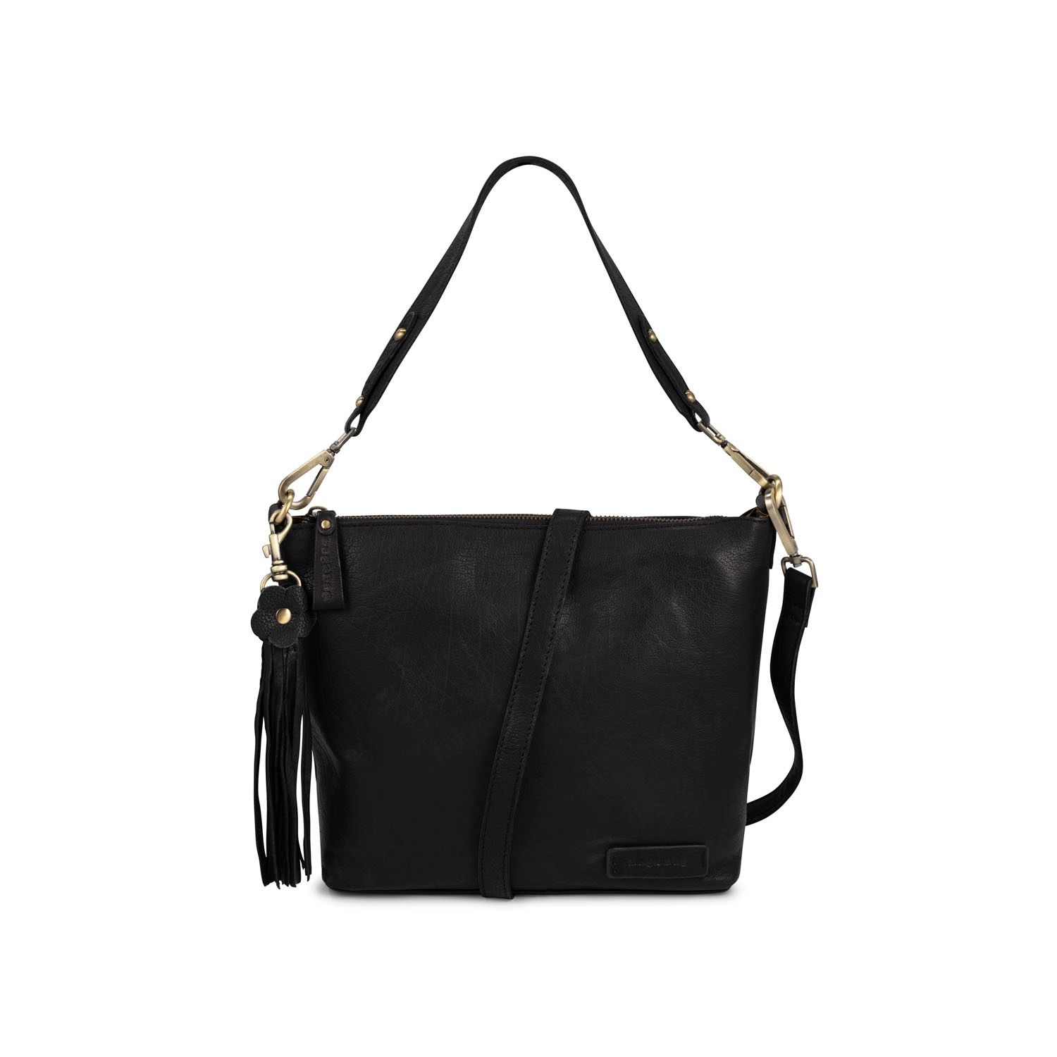 De Minto is een elegante damestas van hoogwaardig leer, praktisch en modieus tegelijk. Dankzij de korte schouderband en de lange verstelbare band draag je de tas op verschillende manieren.

Het hoofdvak sluit met een rits en binnenin vind je meerdere vakken en een extra ritsvakje om je essentials overzichtelijk op te bergen. Afgewerkt met de herkenbare Bag2Bag details en een speelse leren kwast.