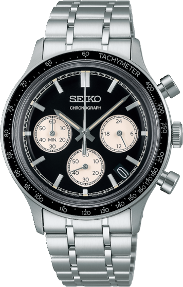 Seiko zwart herenhorloge chronograaf