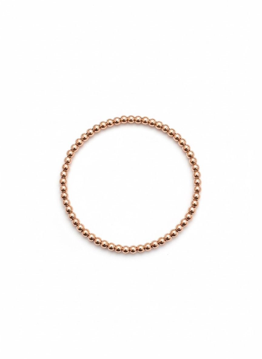 De Rosé gouden rek armband, model JRS-23, van een niet gespecificeerd merk, is een elegante armband gemaakt van massief 14-karaats goud met een totale gewicht van 11,1 karaat. De armband heeft een glanzende afwerking en is nieuw. Perfect voor dagelijks gebruik of speciale gelegenheden, het accentueert moeiteloos elke pols.