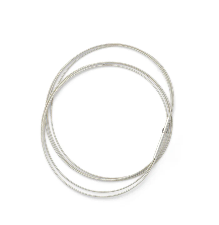 Zilveren spiraal collier 3 rijen 0.8 mm 45 cm