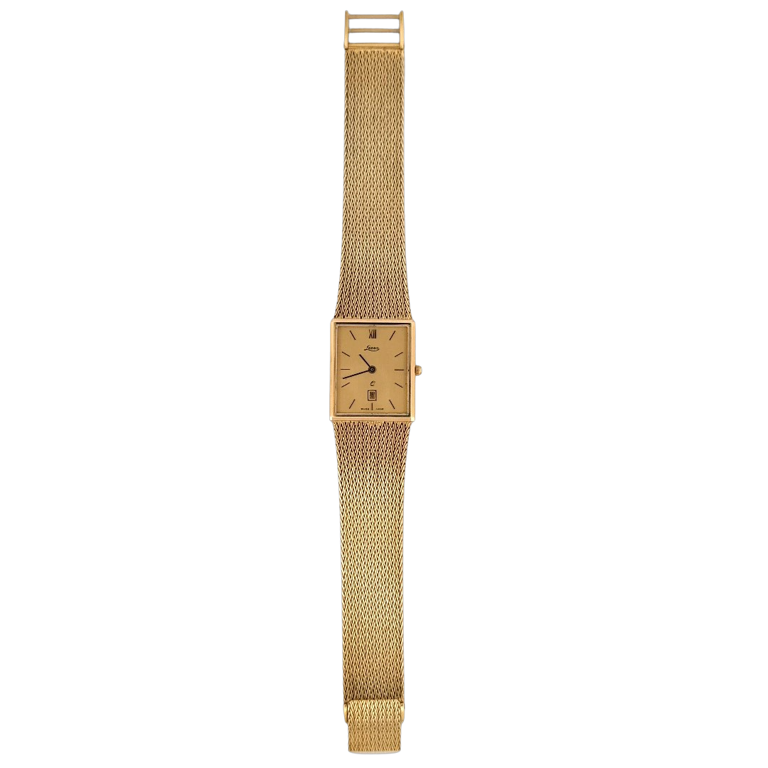 De Lessa Horloge 507 1303-22 is een elegante damespolshorloge met een tijdloze uitstraling. Met een formaat van 29 mm heeft het een goudkleurige armband van echt goud en een gouden horlogekast. Voorzien van een datumfunctie, combineert het functionaliteit met luxe. Draag dit uurwerk bij formele of feestelijke gelegenheden voor een verfijnde look.