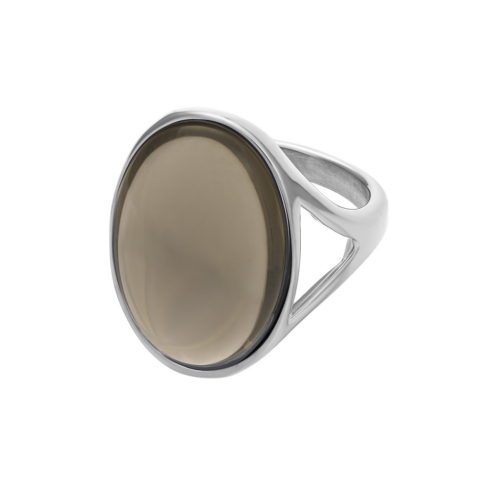 De iXXXi Fame ring Mirage Grey is een brede single ring gemaakt van stainless steel. De ring heeft het design van een zegelring met daarin opvallende grijskleurige ovale steen.