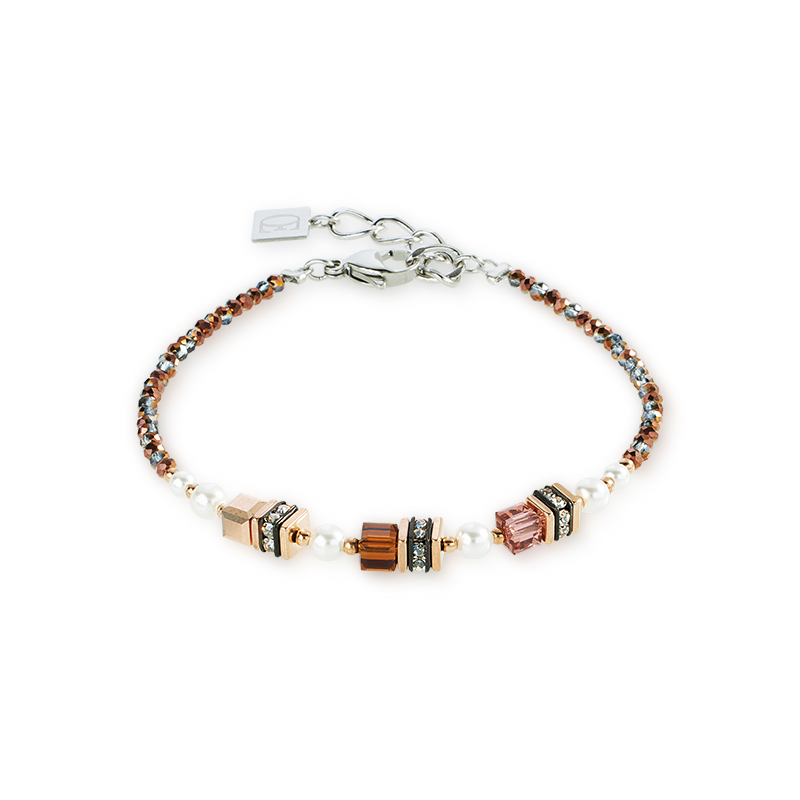 Coeur de Lion armband Mocha Mousse; swarovski crystal, kristal, swarovski pearls
