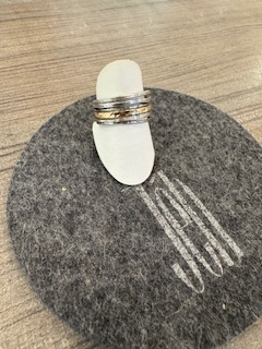 Zilveren ringen 3x zilver geoxideerd 2x zilver 1x geelgoud
