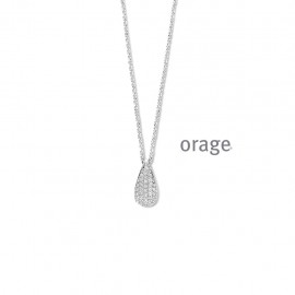 Ketting met hangertje in zilver van het merk Orage 