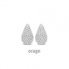 Oorringen met zirconia in zilver van het merk Orage 