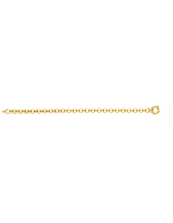 GEELGOUDEN ARMBAND MET ZILVEREN KERN 6,6MM JASSERON 19CM