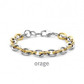 Armband is staal bi-color van het merk Orage 