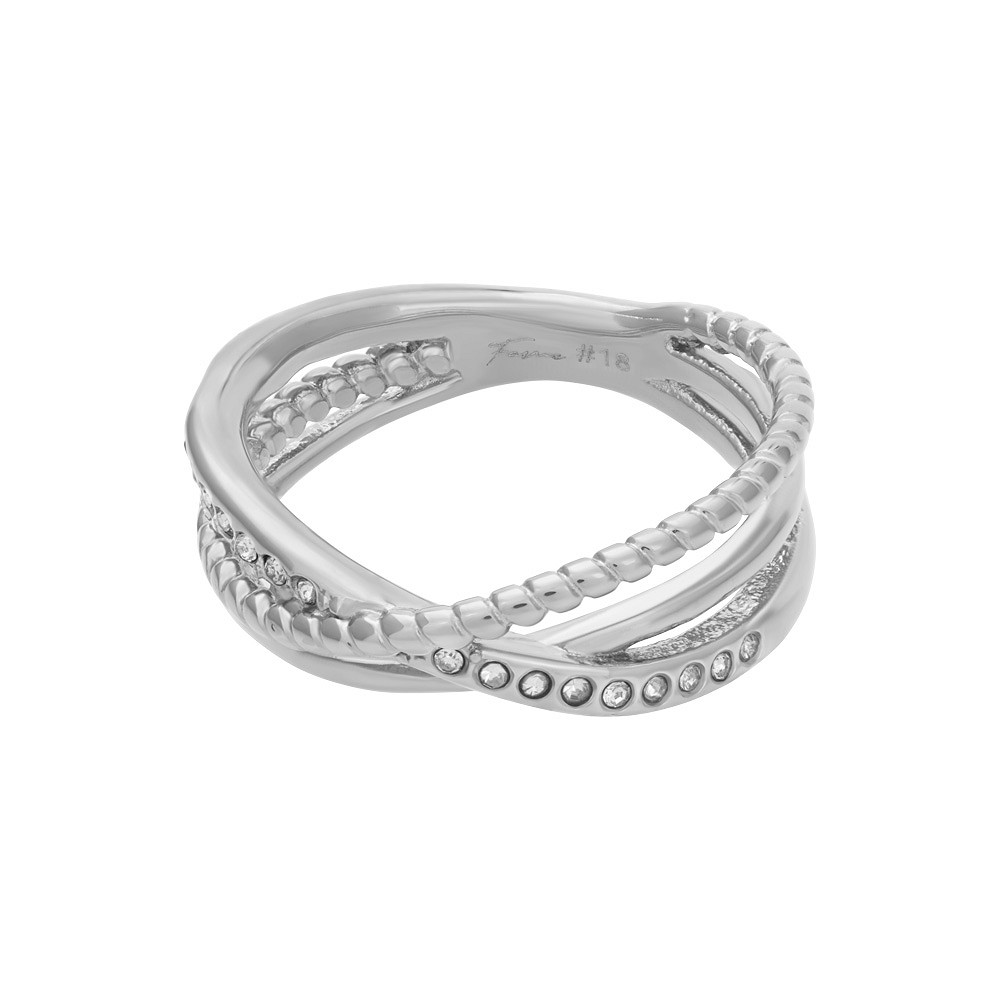 De iXXXi Fame ring Mela is een brede single ring gemaakt van stainless steel. De ring bestaan uit 3 vaste ringen waarvan er een bewerkt is met zirconia stenen.